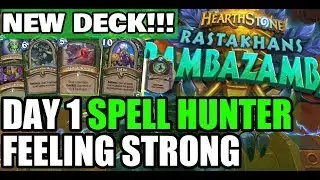 [RASTAKHAN'S RUMBLE] ZALAE'S SPELL HUNTER DAY 1 (Hearthstone Gameplay Commentary)