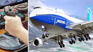 Landing a 747 With an Airbus Sidestick! | MSFS