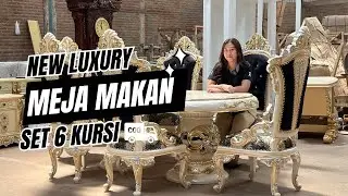 MEJA MAKAN UKIRAN SET 6 KURSI MAHAKARYA FURNITURE JEPARA
