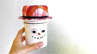Новогодние поделки / СНЕГОВИК из банки своими руками