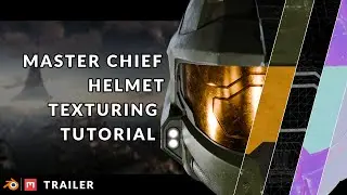 Master Chief Helmet Texturing Tutorial | Trailer #blender3dmodelling #quixelmixer #masterchief