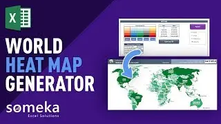 World Heat Map Excel Template | Dynamic World Map with Countries
