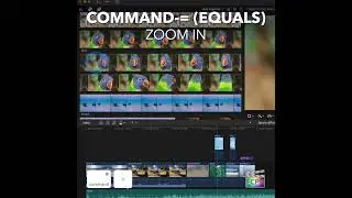 Final Cut Pro Shortcut | Command-= (Equals) | Zoom In