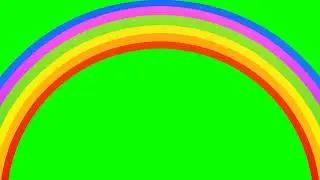 RAINBOW TIME! on green screen with animation - VFX for video Editing 