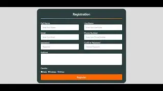 How to Create a Registration Form in HTML and CSS || How to Make Registration Form in HTML and CSS