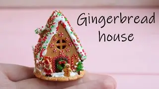 Gingerbread house for Christmas🎅. Polymer clay. Tutorial. DIY.