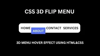 CSS 3D MENU HOVER EFFECT || FLIP MENU HOVER EFFECT