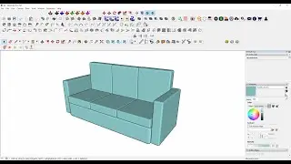 Simple Sketchup Sofa 3D model