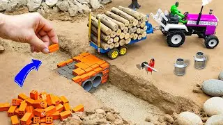 DIY Mini Tractor Build a Mini Concrete Bridge RC Tractor Science Project | 