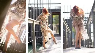Sandrine porte des bas nylon Divin cuivré RHT