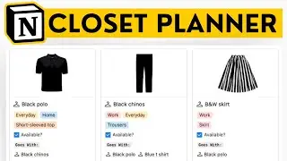 Organize Your Closet with Notion - Build a Wardrobe Planner