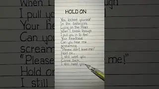 chord overstreet - hold on lyrics #holdon #chordoverstreet #lyrics