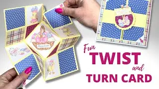 Step Into Spring Fun & EASY Turn & Fold Card!
