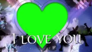 Romantic Heart Frame Green Screen