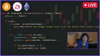 LIVE Golang Blockchain Programming - Coding A Crypto Exchange In Golang: Market maker algorithms