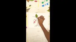 Paint Stick Tree #nature #crayola #tree #paint #draw #shorts