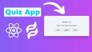 Build a Quiz App in React Js and Tailwind CSS | Tailwind CSS React Quiz App | Quiz App on React