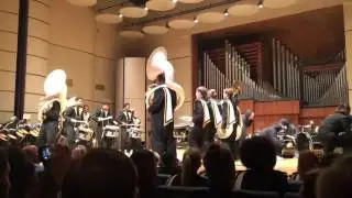 The Trojan Marching Band drum line p.2