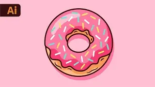 How to Create A Donut From SKETCH to VECTOR - Adobe Illustrator TUTORIAL