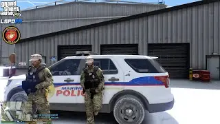 GTA V - LSPDFR 0.4.9🚔 - USMC Military Police - Winter Patrol - Reckless Tank Driver - 4K