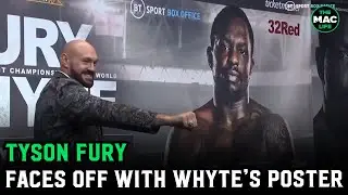 Tyson Fury faces off with Dillian Whyte poster: 