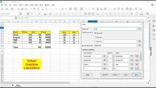 Solver in libreoffice calc | How to use the Solver function in Libreoffice calc in hindi