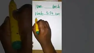 inches to cm