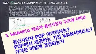 [WAN]3. WAN 서비스 제공자  - 통신 사업자 POP 구조와 서비스