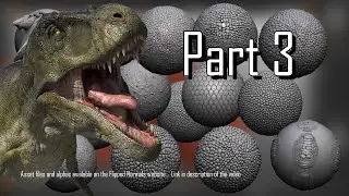 texture a T rex in Zbrush,  Using polypaint to mask