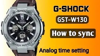 How to sync on Casio GST-W130 (analog & digital time not matching)