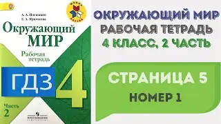 Окружающий мир. Рабочая тетрадь 4 класс 2 часть. ГДЗ стр. 5 №1
