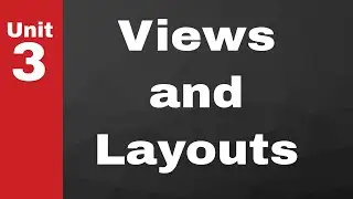 Mobile Device Progamming - Unit 3  Lecture