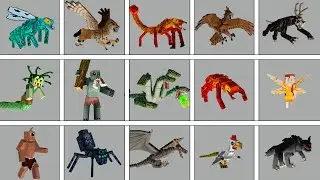 TODAS AS NOVAS CRIATURAS DO ICE AND FIRE DRAGON MOD NO MINECRAFT !!