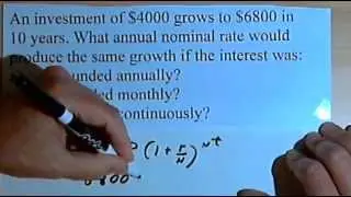 Calculating the Growth Rate of an Investment 141-30.a