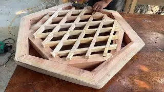 Top-notch woodworking ideas: How to build a table with a unique and modern design.