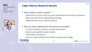 Cybersecurity Metrics Development for Board and Risk Committee Reporting