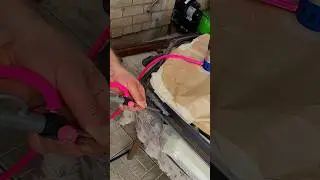 Реактивным пескаструем удалил ржавчину. АвтомастерскаяBAV