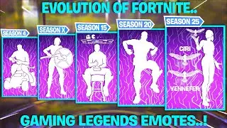 Evolution Of Fortnite GAMING LEGENDS Emotes..