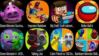 Green Monster Survival 4 Story, Imposter Rainbow, My Craft, Green Monster 4 - All BOSS, Talking Joe