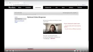 How to submit a video response with your Bowdoin application.