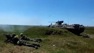 Фрагменты стрельбы БТР 82А