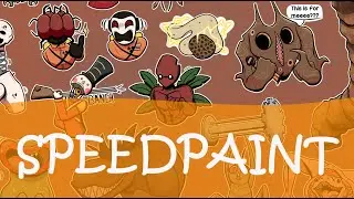 LETHAL COMPANY MONSTERS /stickers fanart (Speedpaint) (leer descripcion)