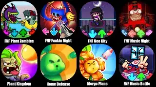 FNF PLants VS Rap Funkers, Home Defense, Merge Plants, Plant Kingdom, FNF Music Battle, FNF Neo City