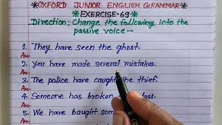 present perfect tense voice | oxford junior english grammar exercise 69