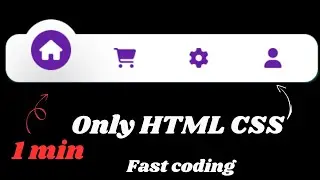 Bottom Navigation Bar HTML CSS - ASMR