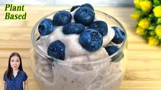กล้วยปั่น บลูเบอรี่ Banana Blueberries | Vegan #PlantBased