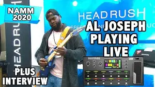 Al Joseph playing LIVE thru HeadRush Pedalboard & Interview NAMM 2020