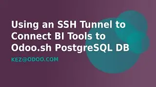 Connect to your Odoo.sh Postgres Database Using an SSH Tunnel