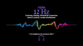 12 hz  | Alpha | Pure Tone | 1hr | Black Screen | Meditation