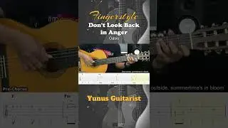 Don't Look Back in Anger – Oasis - Fingerstyle Guitar Tutorial + TAB & Lyrics #fingerstyle